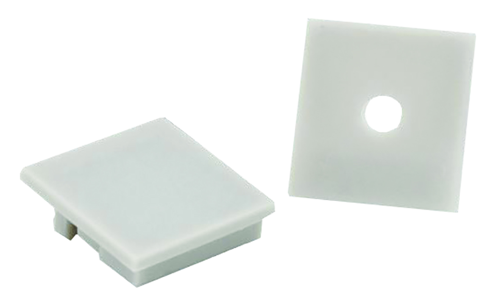 Other view of Haneco - Parallax Extra End Caps Pair - Surface Mount Square - 20X20mm - PARALLAX20X20SQ-ENDCAPS - 2001222