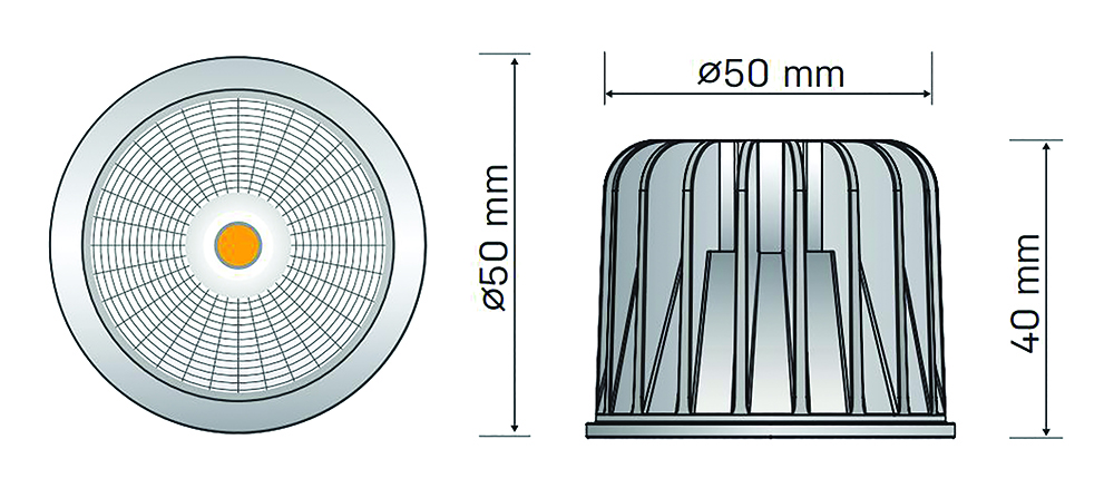 Other view of Haneco - Retrofit Kit Led Globe - 7W - 220-240V - 37VDC - Beam Angle 60° - 3000K - Trim Colour Silver - IP44 - RETRO7WRF-3K