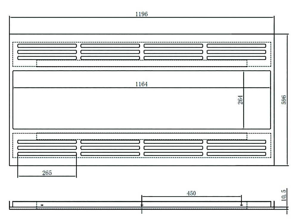 Other view of Haneco - T- Bar Recessed Air FLow Frame For 300mmX1200mm Panel - RF0612-AF