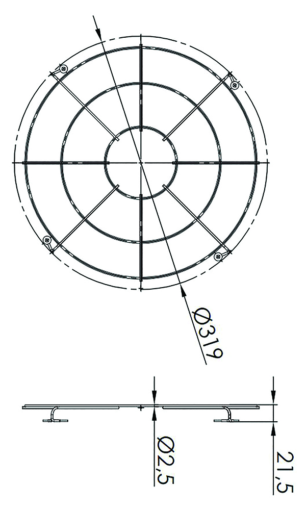 Other view of HANECO LIGHTING Haneco - SkyPad Wire Guard - Steel Wire - Black - To Suit SkyPad 100W/120W/200W - SKYPAD-WIREGUARD