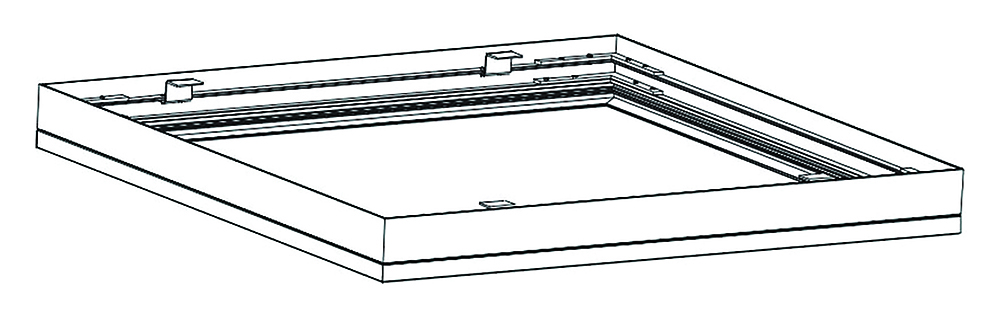 Other view of Haneco - Surface Mount Frame Kit - For 300mmX300mm Panel - SMPF0303