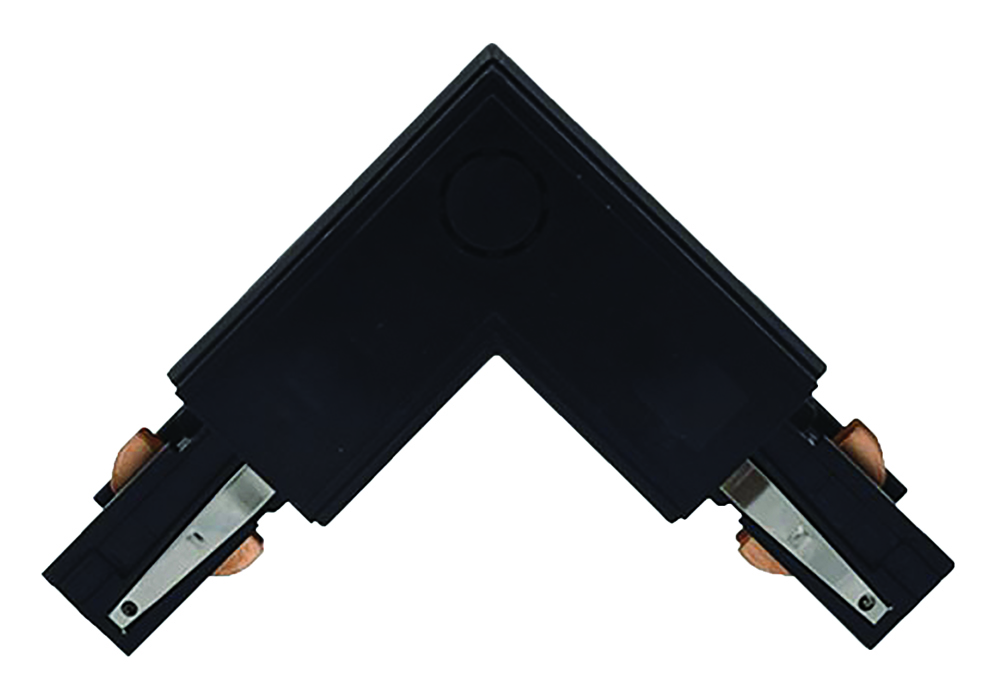 Other view of HANECO LIGHTING Haneco - 90 Degree Track Connector - Aluminium - Black - SMTCN-BK-90D