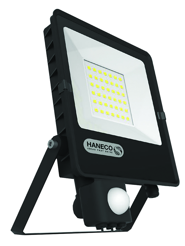 Other view of HANECO LIGHTING Haneco - Stax - 50W - Led Ultra Slim Floodlight - Black - 5000K - With PIR Sensor - STAX50WB5K-S