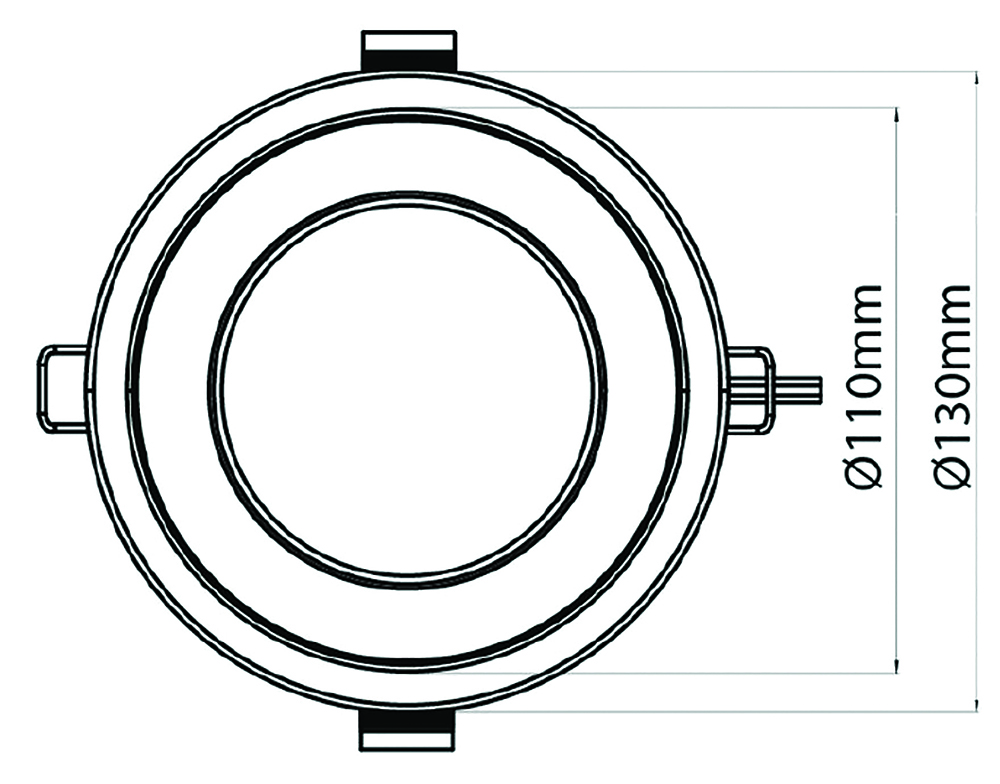 Other view of Haneco - Aurora V2 White Trim - Diameter 130mm - TRIM-AURORAV2-130-W