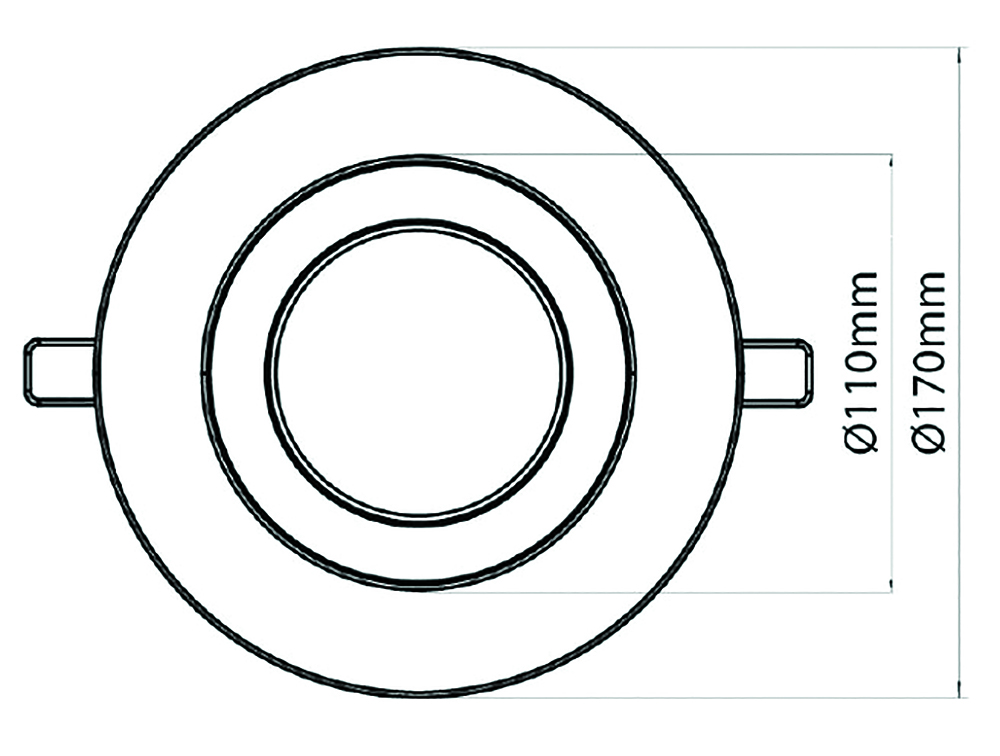 Other view of Haneco - Aurora V2 White Trim - Diameter 170mm - TRIM-AURORAV2-170-W