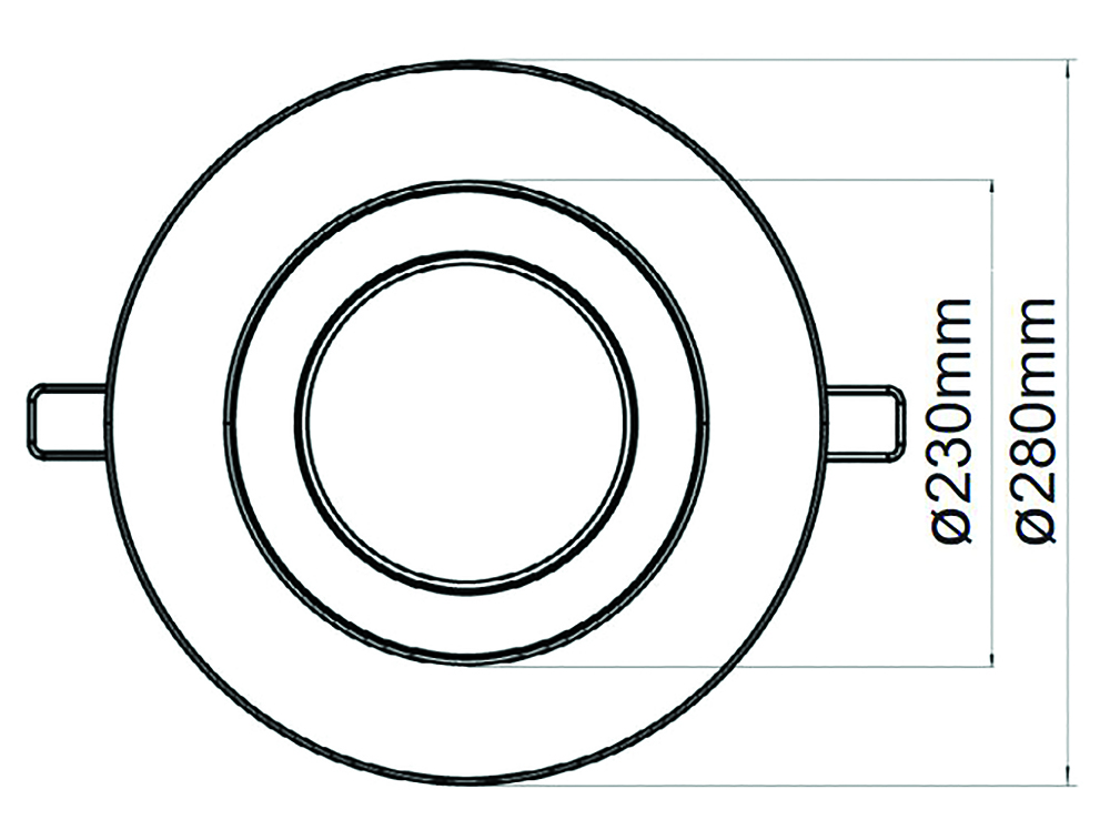 Other view of Haneco - White Trim Adaptor - For C20/30W230R-Multi - Diameter 280mm - TRIM-C2030-280-W