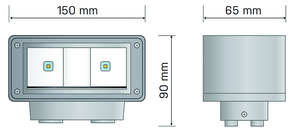 Other view of Haneco - Wall Washer Led - 12W - IP54 - Indoor/Outdoor - Up/Down - 3000K - Wall Light Grey - W12W150-90RE3KG