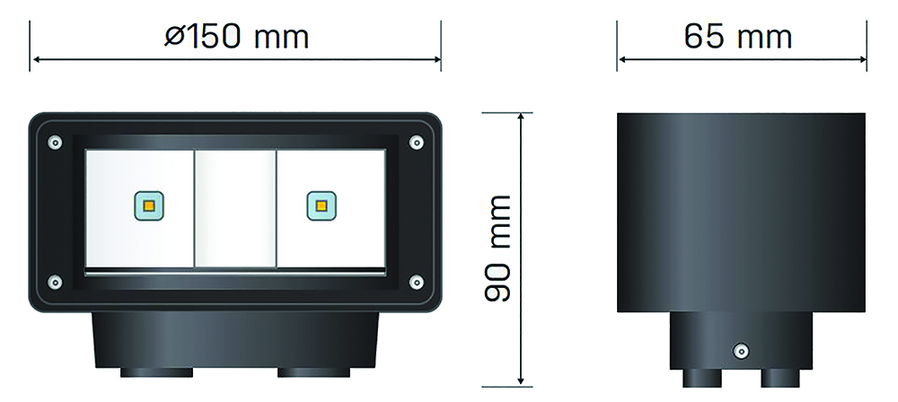 Other view of HANECO LIGHTING Haneco - Wall Washer Led- 12W -IP54 - Indoor/Outdoor - Wall Light - 150mmX90mm - 6000K - Black - W12W150-90RE6KB