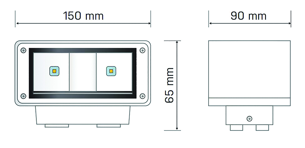 Other view of HANECO LIGHTING Haneco - Wall Washer Led - 12W - IP54 - Indoor/Outdoor - Wall Light - 150mmX90mm - 6000K - White - W12W150-90RE6KW