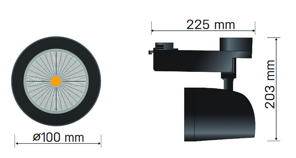 Other view of HANECO LIGHTING Haneco - Foci - LED 25W Track Light - 4000K 36 Degree Beam - Black - Dimmable - FOCI25W-B4KTRK - 2001337