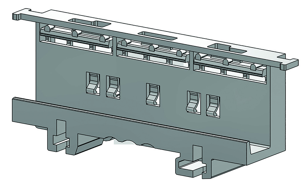 Other view of Wago - Mounting Carrier - 221 Ex Series 6mm² 2 for DIN-35 Rail or Screw Mounting - Grey - Pack 10 - 221-511