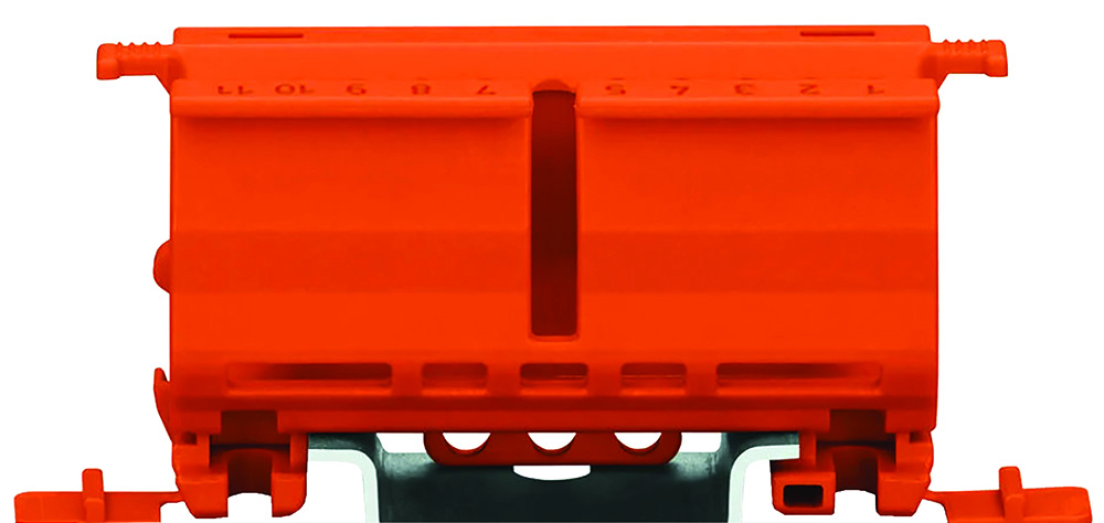 Other view of Wago - Mounting carrier for DIN-35 rail or screw mounting for use with 222 series 2, 3 and 5-Pole Connectors - Orange - Pack 10 - 222-500
