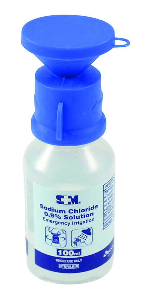Other view of 260053 S&M - Sodium Chloride - 0.9% - 100Ml - With Eye Bath Attached