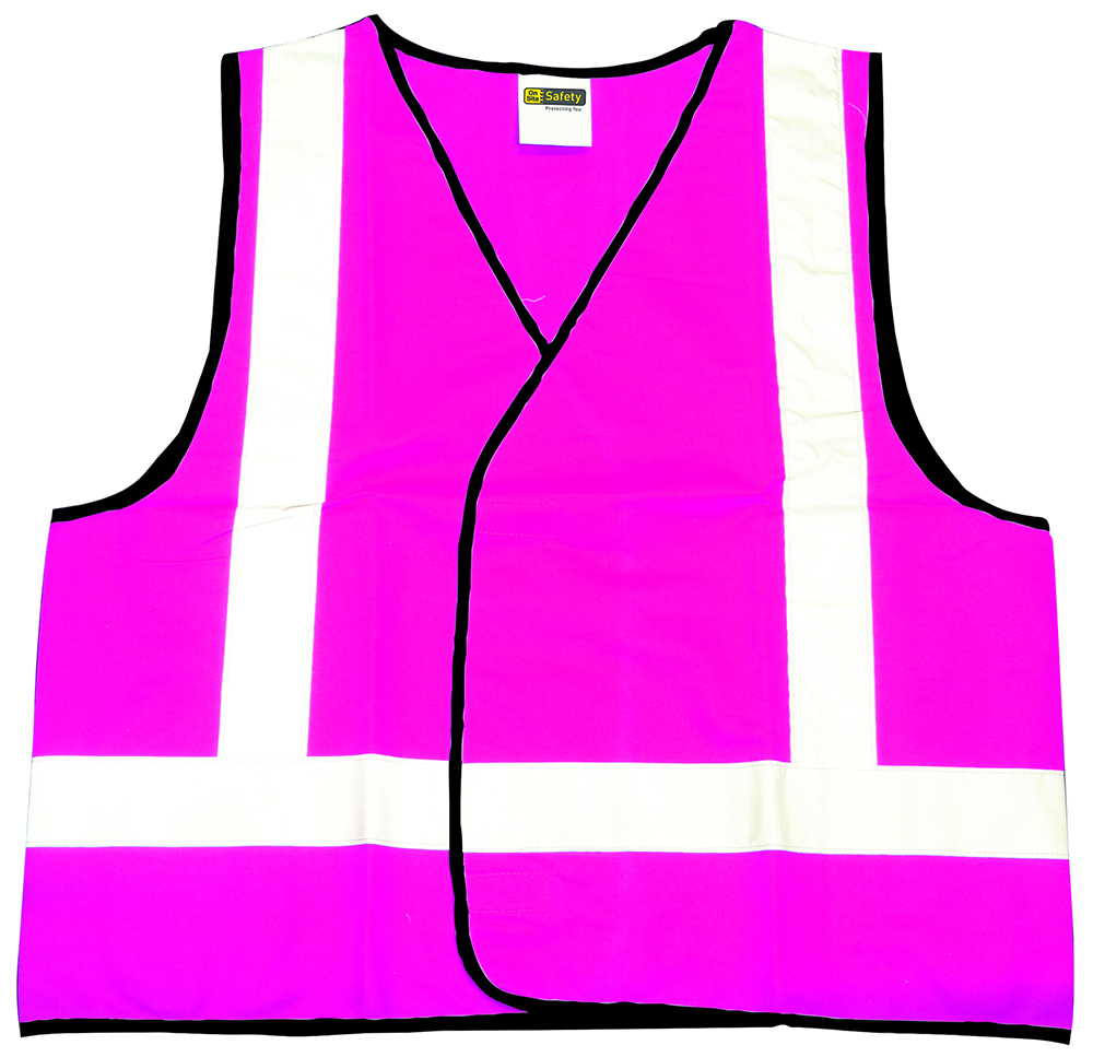 Other view of On Site Safety V006PHL Vest - High Visibility H-Pattern Reflective Tape - Night Only - Pink - L