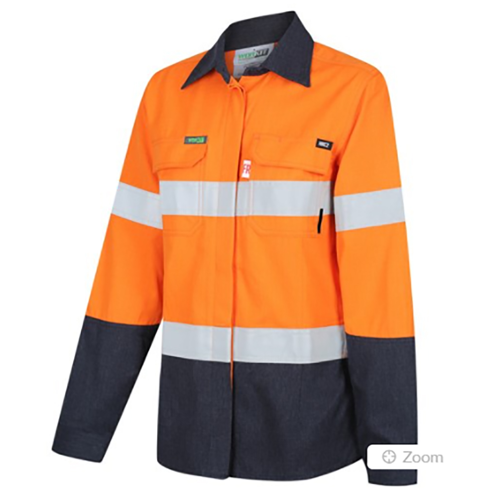 Other view of Workit 2837 Shirt - Women - Flarex Ripstop - PPE2 FR Inherent Taped - Orange/Navy - 8