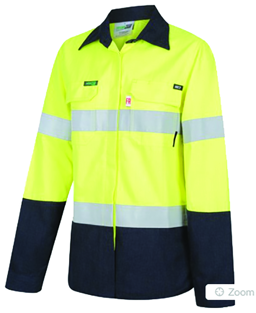 Other view of Workit 2837 Shirt - Women - Flarex Ripstop - PPE2 FR Inherent Taped - Yellow/Navy - 12