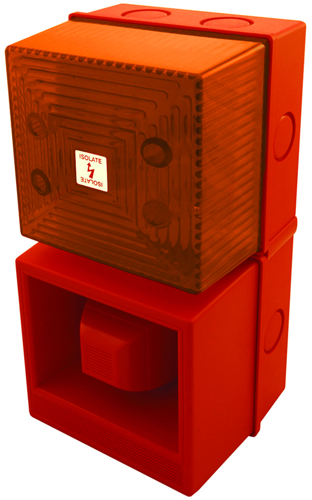 Other view of Moflash YOD1811RA Sounder/Strobe - YL40/L50/A/RN/WR - YL4 - WR - 110VAC - Red/Amber