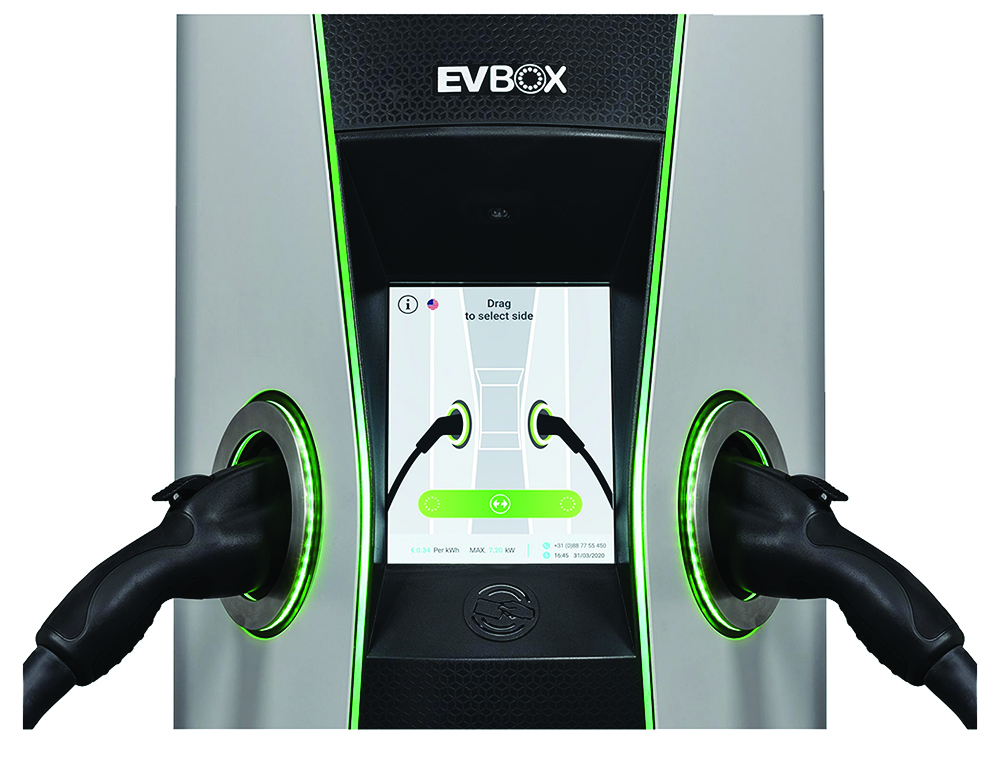 Other view of EVBOX Iqon IQ3323-C58462 Electrical Vehicle Charger - 3 Phase - Satellite - 2 x 32A - 2 x 22kW - Type 2 - Double Fixed Cable