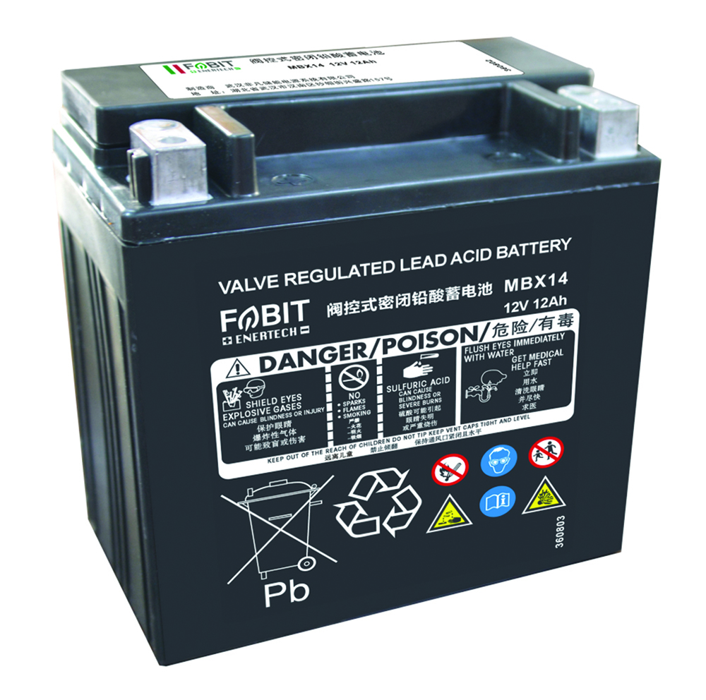 Other view of Fabit MBX 14 Battery - AGM Sealed Lead Acid VRLA (Valve Regulated Lead Acid) - 12V - 12Ah