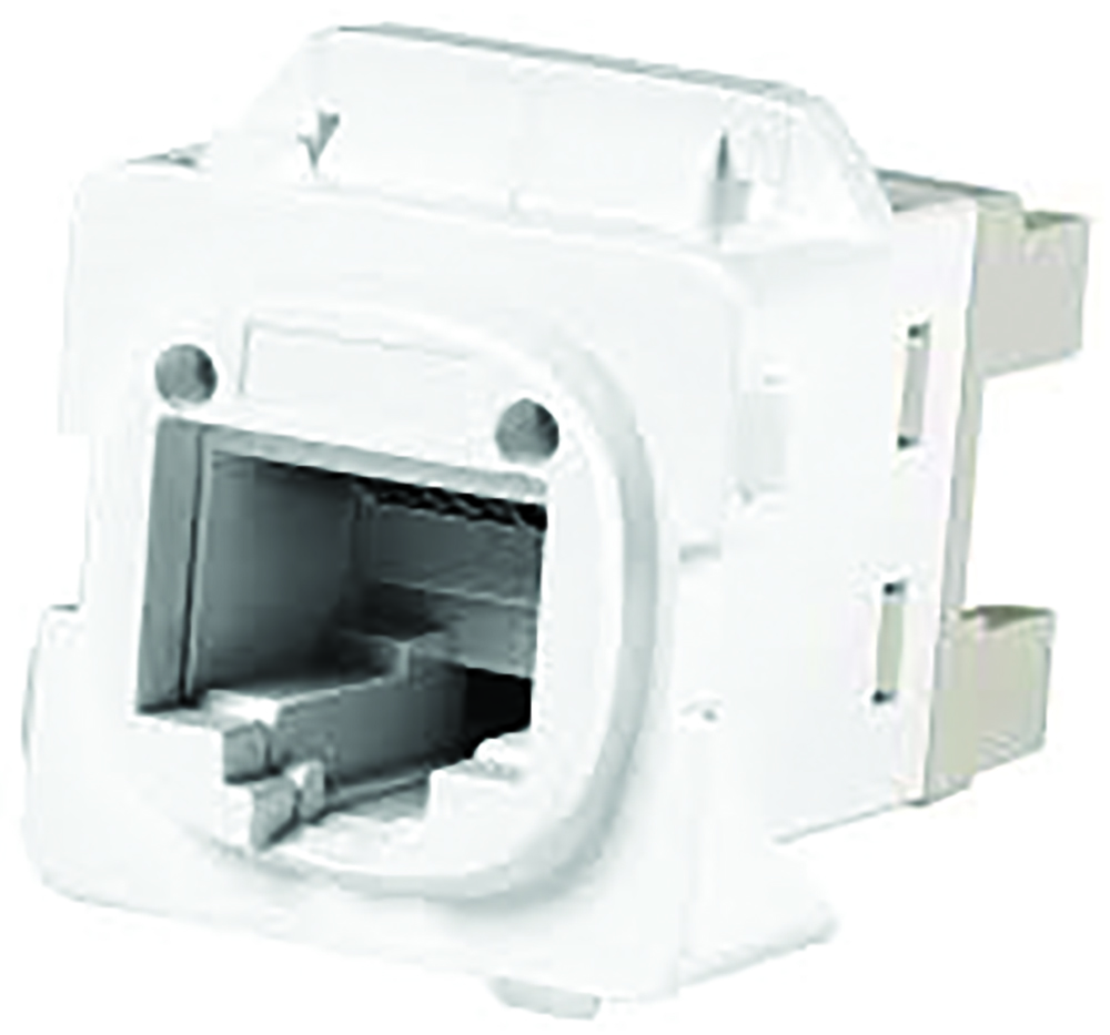 Other view of COMMSCOPE 760241220 Modular Jack - RJ45 - T568A/T568B - Unshielded - No Dust Cover - Includes Clipsal/HPm Faceplates - FmK - Alpine White