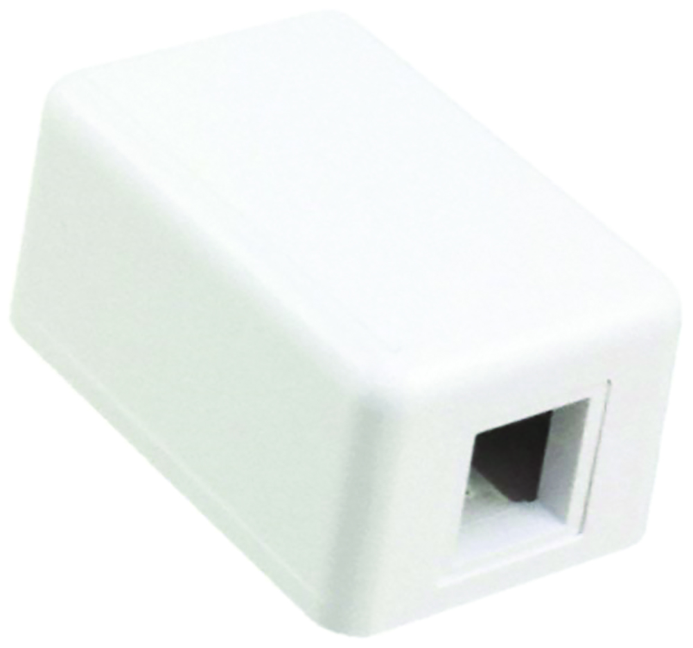 Other view of COMMSCOPE 1-1116697-3 Modular Jack Box - 1 Port - Unloaded - Surface Mount - SL - Alpine White