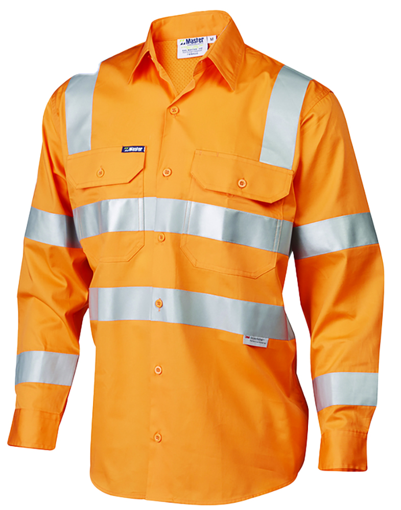 Other view of Master Workwear 7WM620 Shirt - Women - Long Sleeve - Railway Orange - 8