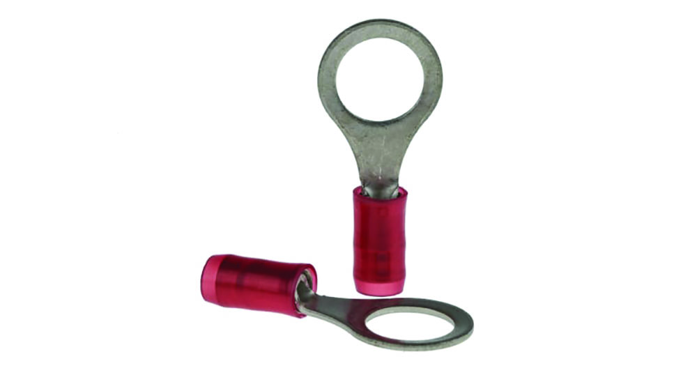 Other view of TE Connectivity 320572 - PIDG Insulated Ring Terminal - M8 Stud Size - 0.26mm² to 1.65mm² Wire Size - Red