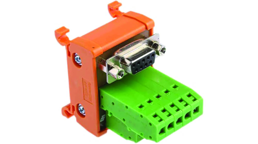 Other view of RS PRO 665-9689 - Connector - 9 Pole - D-Sub - Female Interface Module - DIN Rail Mount