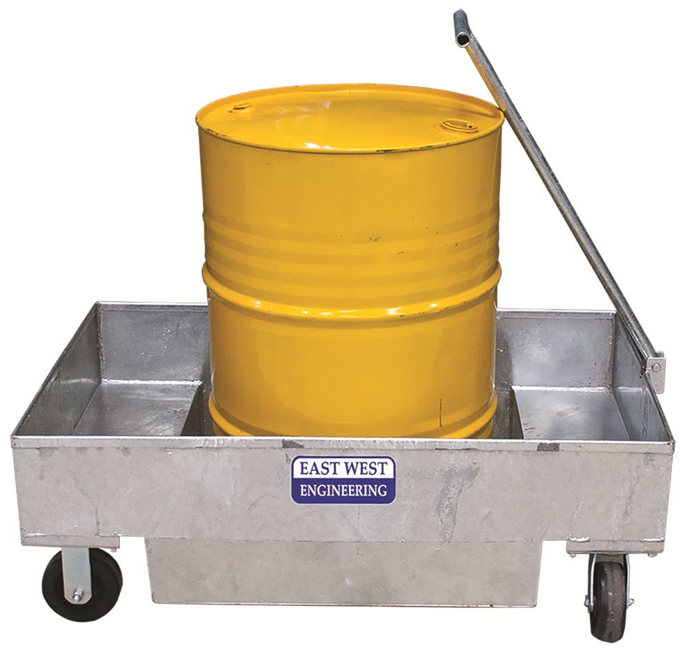 Other view of East West Engineering DTB1 1 Drum Trolley Spill - W/Handle - Zinc