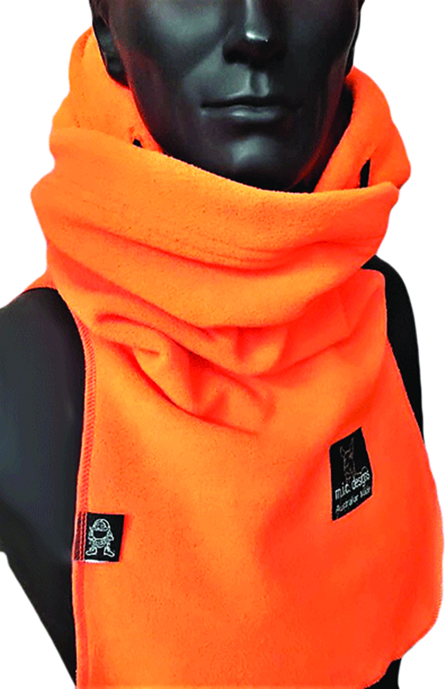 Other view of MIC SCP-F01 Scat Hood - Polar Fleece - Fluorescent Orange