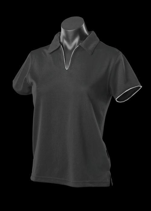 Other view of Aussie Pacific POLO LAIDES YARRA 2302 BLK/WHT 24-26