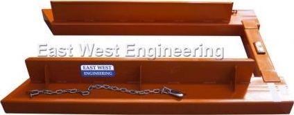 Other view of East West Engineering FWB24 Wheelie Bin Lifter/Tipper - Steel - Enamel Painted - Mandarin - 1522x255mm - 500kg