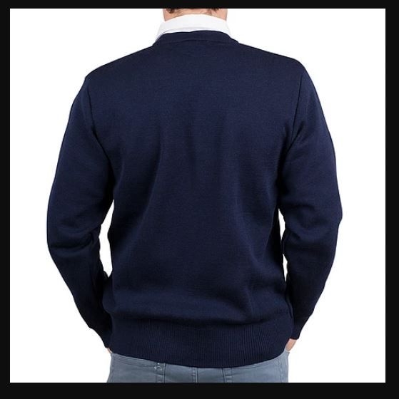 Other view of Men's Pullover – Wool – Navy – 20 – 05034 – Elegant Knitting