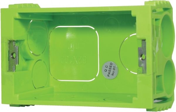 Other view of GSM Electrical HY1GPWB Plastic Wall Box - 1 Gang - Sliding Nuts - 84mm